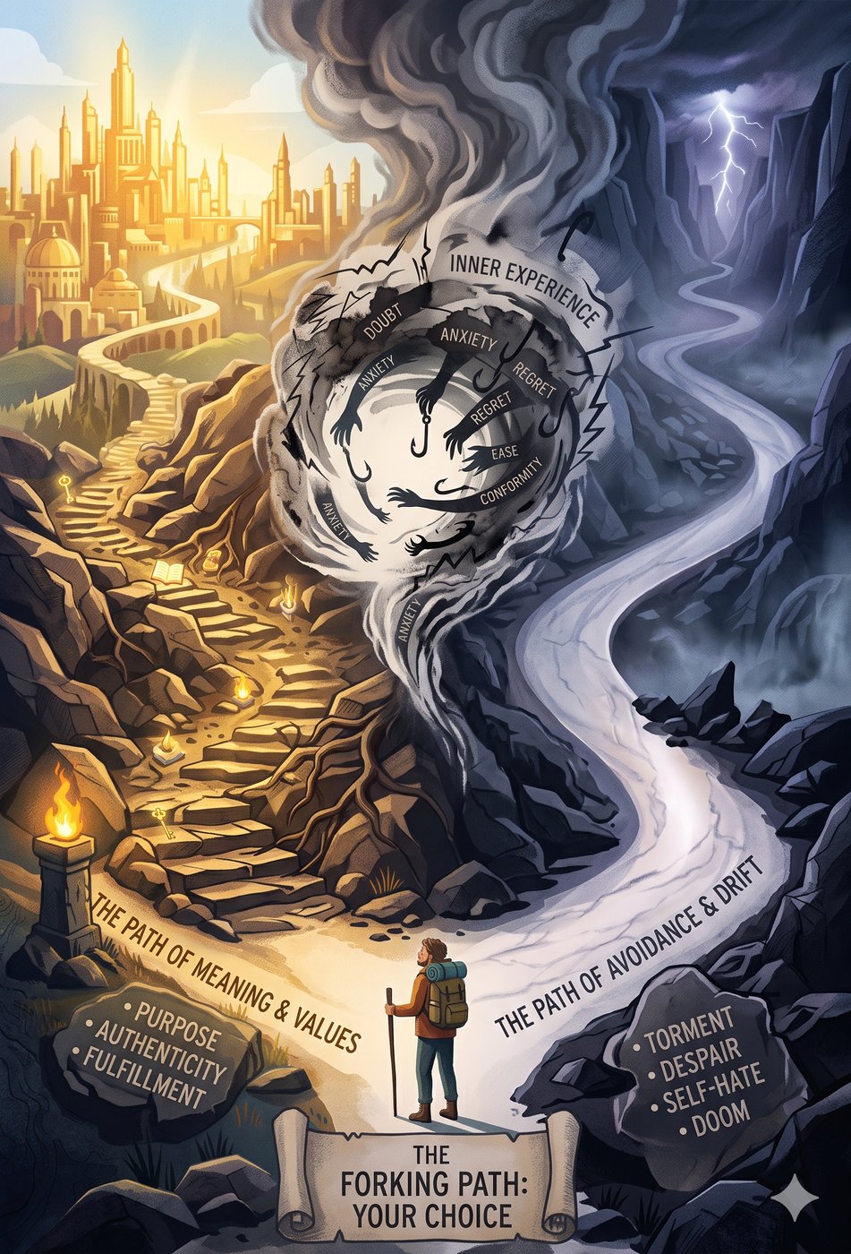 ACT poster — The choice point (gemini-x2cu4ux2cu4u)