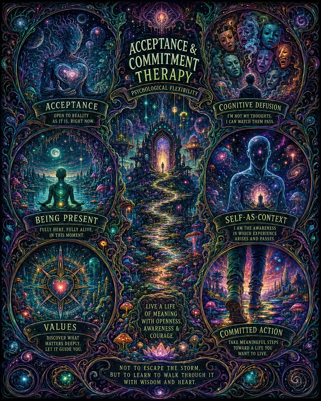 ACT poster — Hexaflex — bioluminescent path
