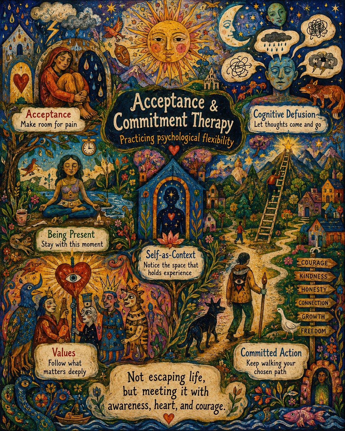 ACT poster — Hexaflex — folk tapestry